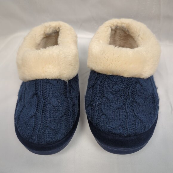 Knitted Faux Fur Slippers - Picture 1 of 6